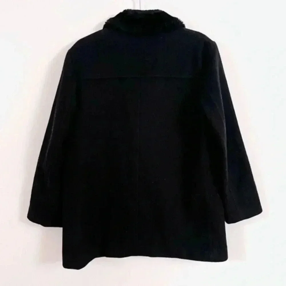 NY&CO black wool coat 6